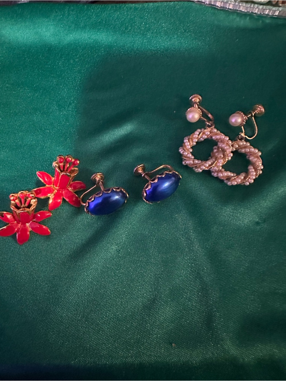3 sets of screw back earrings